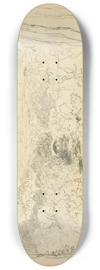David Cox - Pont Pwl Gwyn, River Usk 8.25 inch art skate deck
