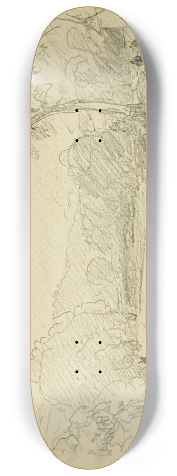 David Cox - River Scene 8.25 inch art skate deck