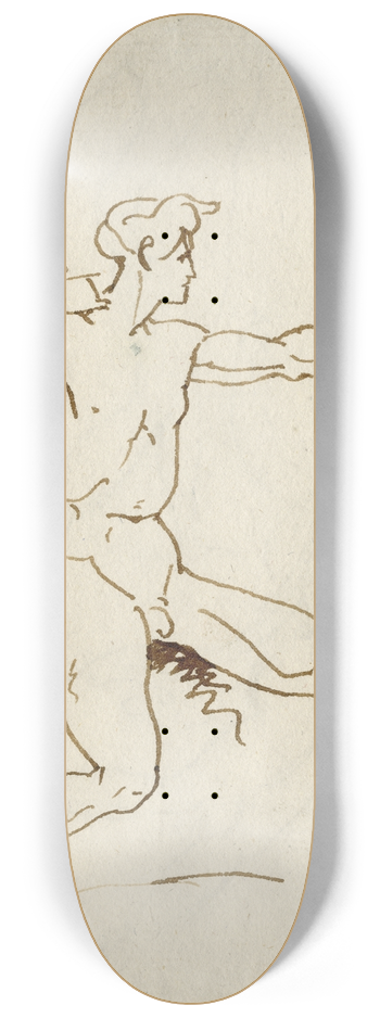 David Humbert de Superville - Naakte boogschutter en profil 8.25 inch art skate deck