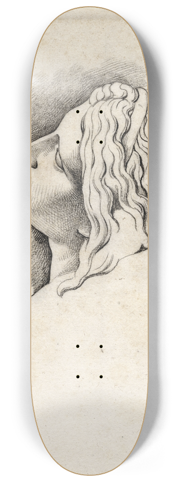 David Humbert de Superville - Womans head, bent backwards 8.25 inch art skate deck