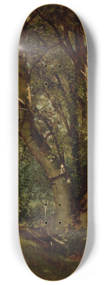 David Johnson - Woman Seated by a Stream (Study) 8.25 inch art skate deck
