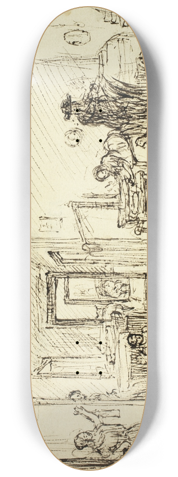 David Octavius Hill - In Ayrshire Dairy 8.25 inch art skate deck