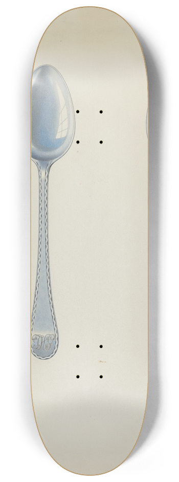 David P Willoughby - Silver Tablespoon 8.25 inch art skate deck