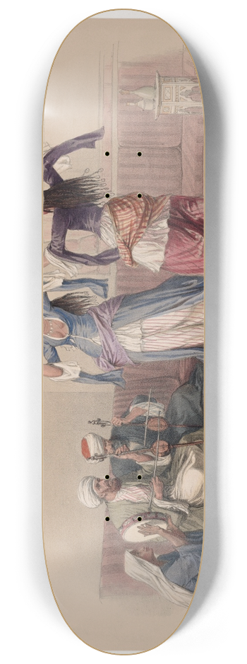 David Roberts - Dancing girls at Cairo. 8.25 inch art skate deck