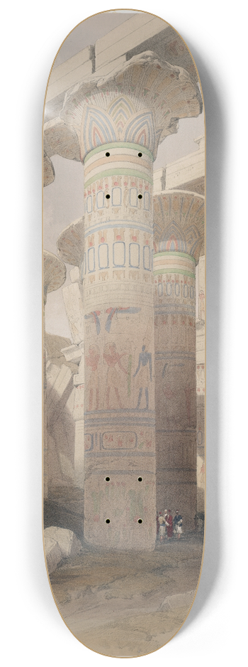 David Roberts - Karnac [Karnak]. Nov. 29th, 1838 8.25 inch art skate deck