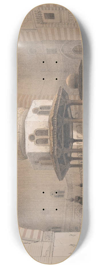 David Roberts - Mosque of Sultan Hassan, Cairo. 8.25 inch art skate deck