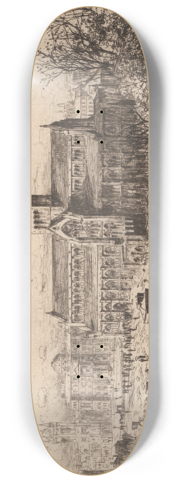 David Young Cameron - Glasgow Cathedral 8.25 inch art skate deck