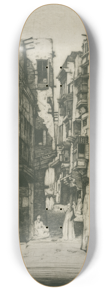 David Young Cameron - Street in Cairo 8.25 inch art skate deck