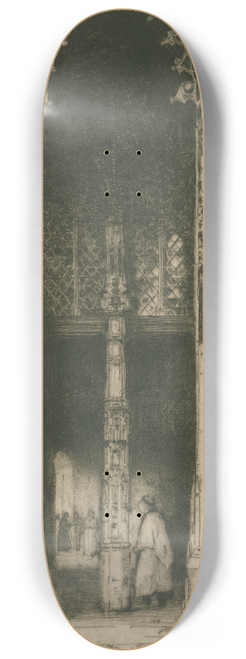 David Young Cameron - The North Porch, Harfleur 8.25 inch art skate deck