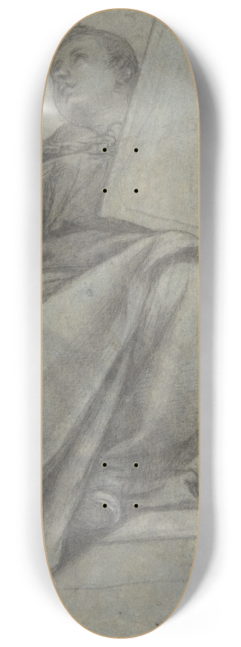 Denys Calvaert - Seated Monk 8.25 inch art skate deck