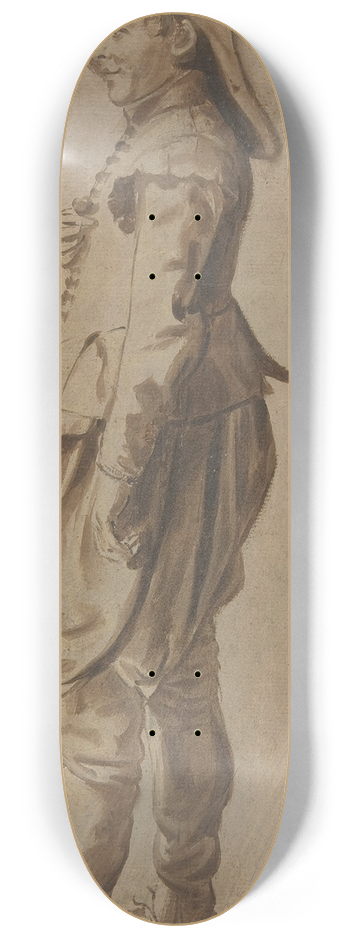 Dirck Hals - Study of a Standing Youth in a Hat 8.25 inch art skate deck