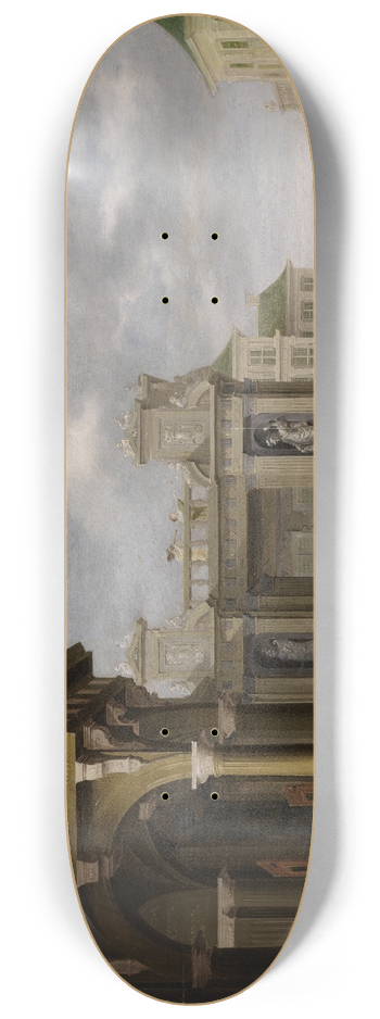 Dirck Van Delen - Gartenhof eines Palastes 8.25 inch art skate deck