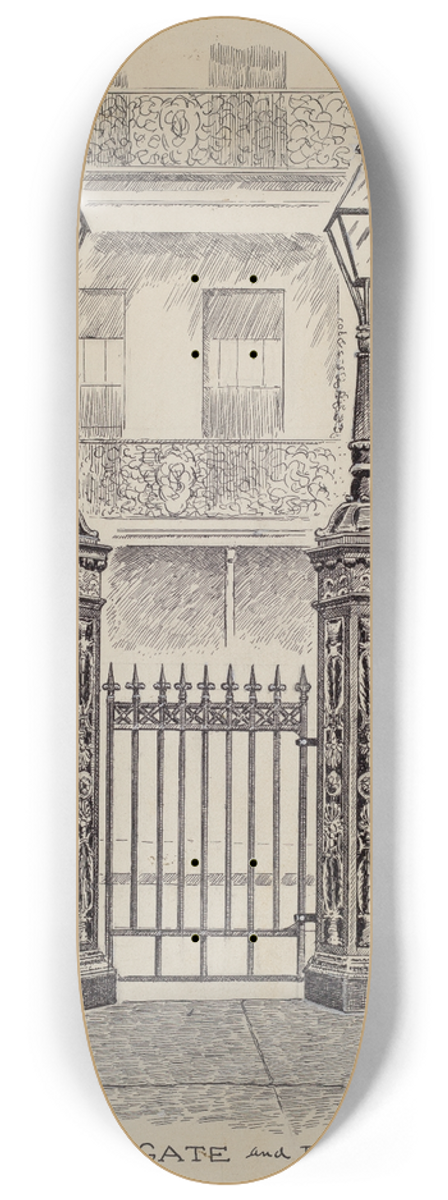 Al Curry - Cast Iron Gate and Fence 8.25 inch art skate deck