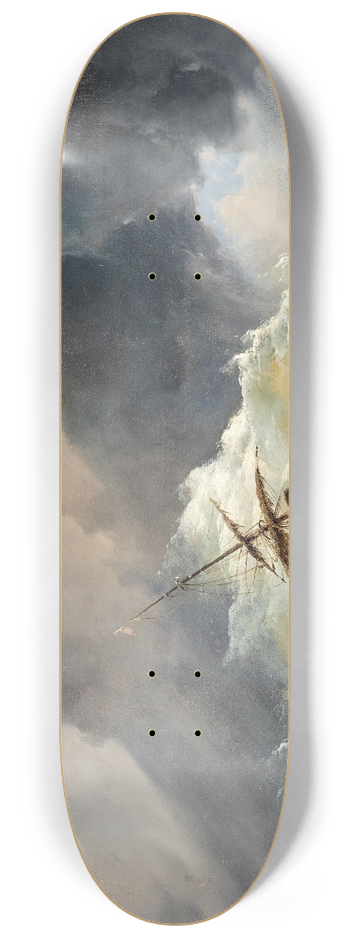 Dominik Schuhfried - A Boat in Distress at Sea 8.25 inch art skate deck
