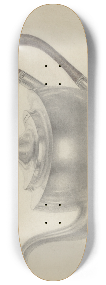 Dorothy Dwin - Silver Teapot 8.25 inch art skate deck