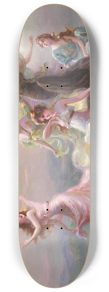douard Bisson - The Dance of the Nymphs and Cupid 8.25 inch art skate deck