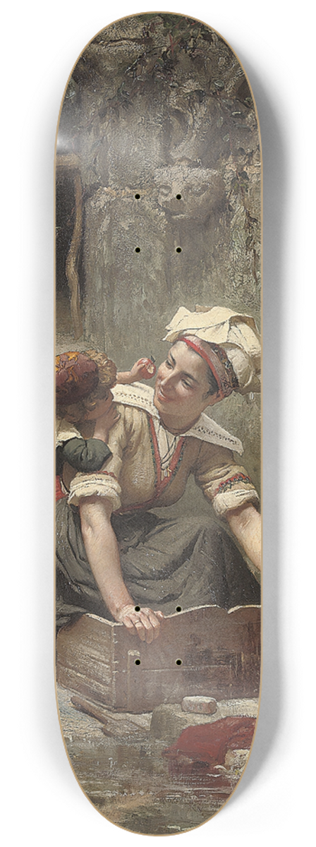 Frederick Arthur Bridgman - Mothers little helper 8.25 inch art skate deck