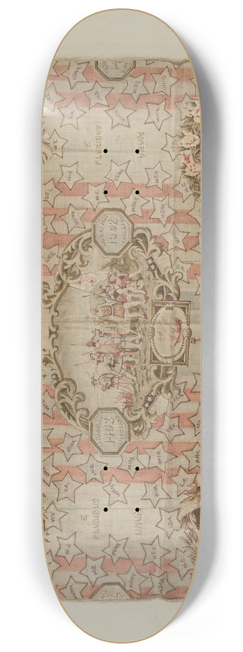 E.A. Smaller - Historical Printed Textile 8.25 inch art skate deck