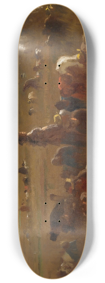 Eastman Johnson - Cranberry Pickers, Nantucket 8.25 inch art skate deck
