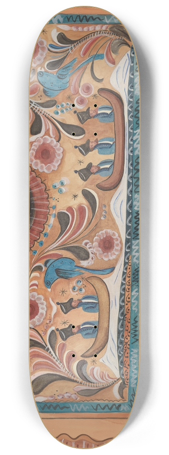 E. Boyd - Painted Chest 8.25 inch art skate deck
