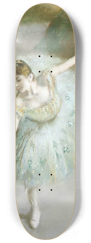 Edgar Degas - Dancer in Green 8.25 inch art skate deck