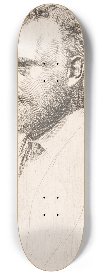 Edgar Degas - Edouard Manet. Bust-Lenght Portrait 8.25 inch art skate deck