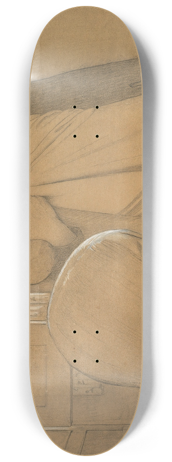 Frederick Cayley Robinson - Study For Twilight 8.25 inch art skate deck