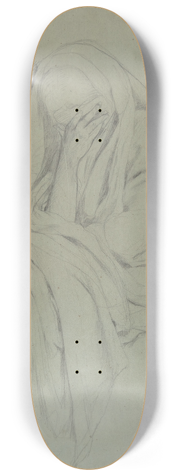 Edgar Degas - Study for Vieille Italienne 8.25 inch art skate deck