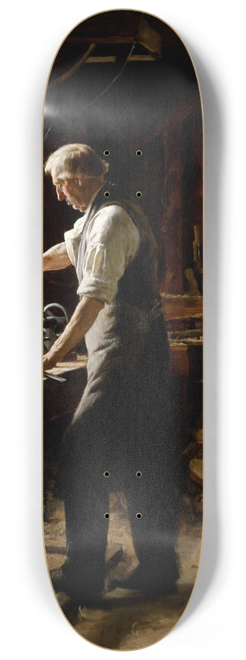 Edgar Melville Ward - The Blockmaker 8.25 inch art skate deck