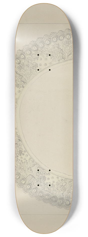 Edith Magnette - Handmade Embroidery 8.25 inch art skate deck