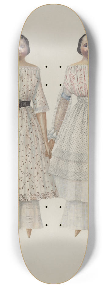 Edith Towner - Dolls  Molly and Polly 8.25 inch art skate deck