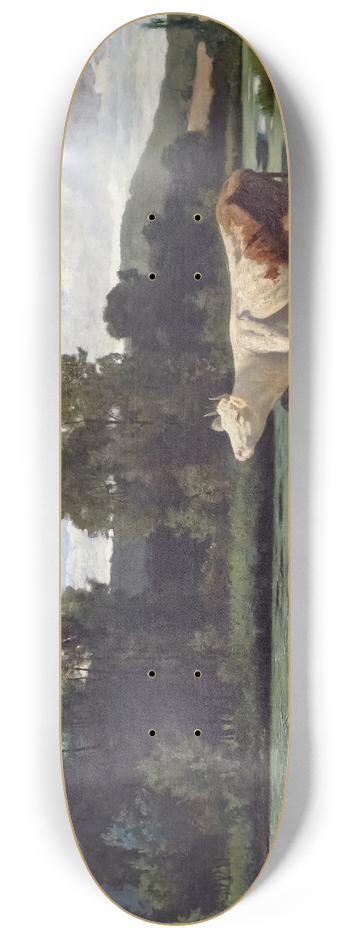 Edouard Bernard Debat-Ponsan - The cows 8.25 inch art skate deck