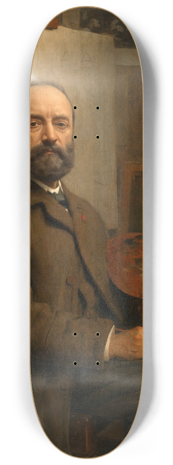 Edouard De Jans - The Painter Charles Verlat 8.25 inch art skate deck