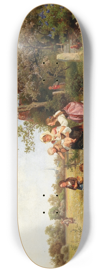 Eduard Leonhardi - A springtime landscape 8.25 inch art skate deck