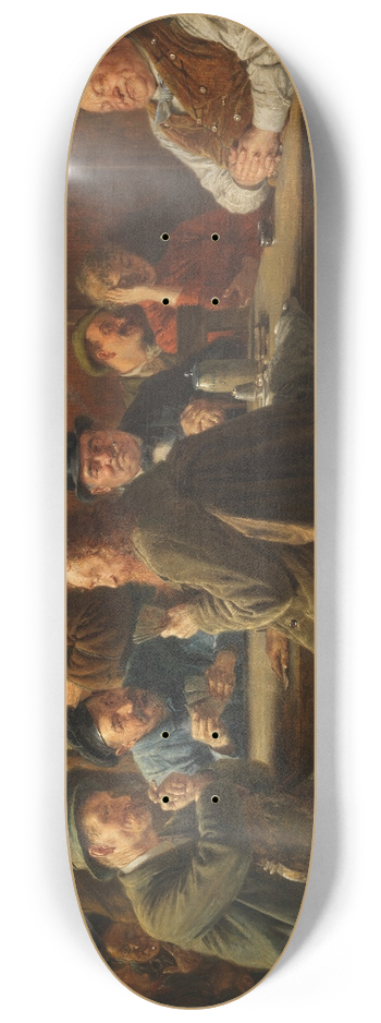 Eduard von Grtzner - Vorstadtkneipe 8.25 inch art skate deck