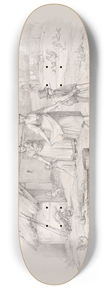 Edvard Lehmann - Landlig Skizze 8.25 inch art skate deck