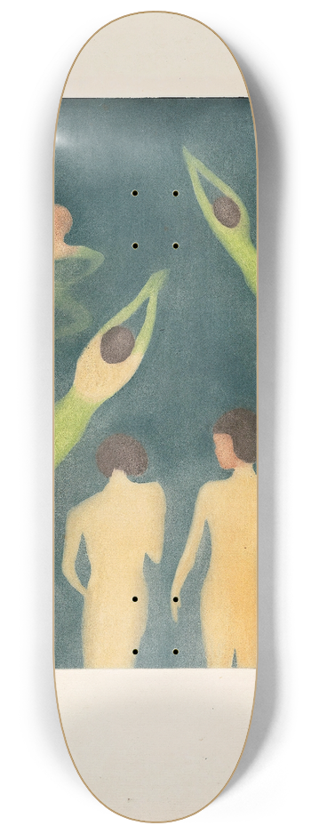 Edvard Munch - Boys Bathing 8.25 inch art skate deck