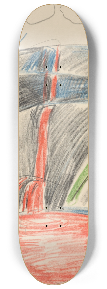 Edvard Munch - Cascade of Blood 8.25 inch art skate deck
