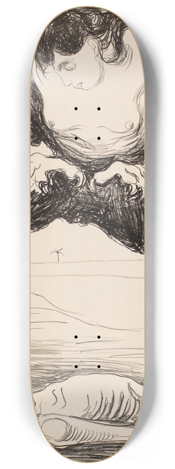 Edvard Munch - Harpy 8.25 inch art skate deck