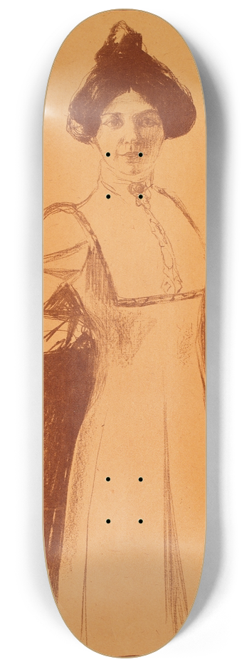 Edvard Munch - Portrait of Mrta Sandal 8.25 inch art skate deck