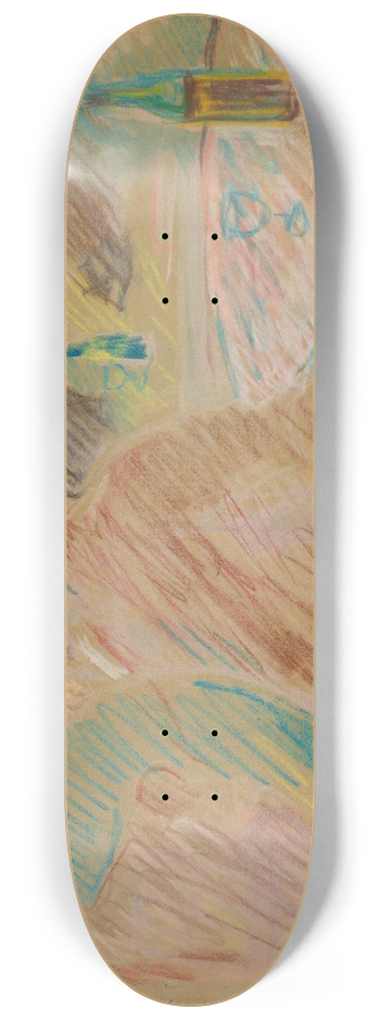 Edvard Munch - Restaurantscene 8.25 inch art skate deck