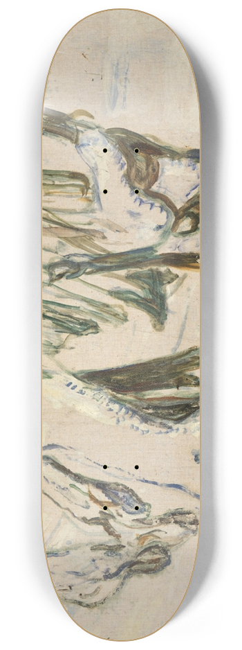 Edvard Munch - Rugged Trunks in Snow 8.25 inch art skate deck
