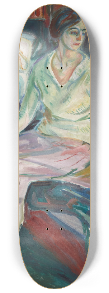 Edvard Munch - Seated Model on the Couch 8.25 inch art skate deck