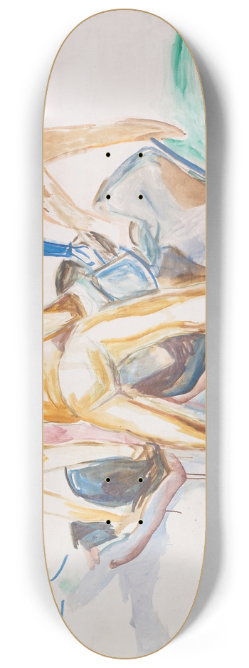 Edvard Munch - Street Workers in Snow 8.25 inch art skate deck