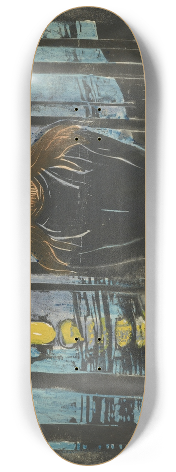 Edvard Munch - Summernight. The Voice 8.25 inch art skate deck