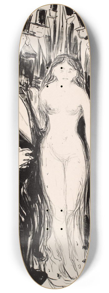 Edvard Munch - The Alley 8.25 inch art skate deck