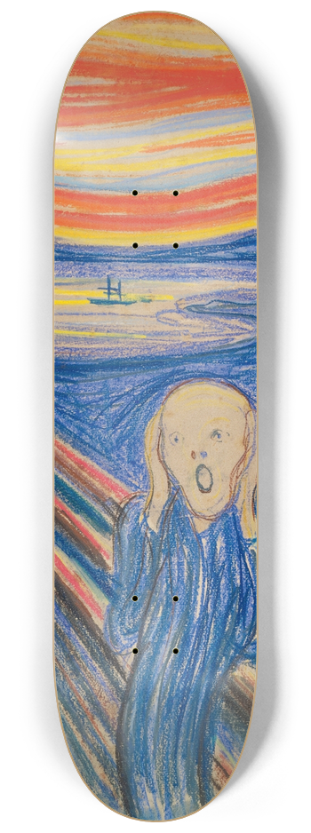 Edvard Munch - The Scream 8.25 inch art skate deck