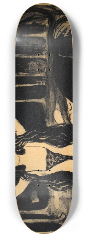 Edvard Munch - Thunder (Ashes II) 8.25 inch art skate deck