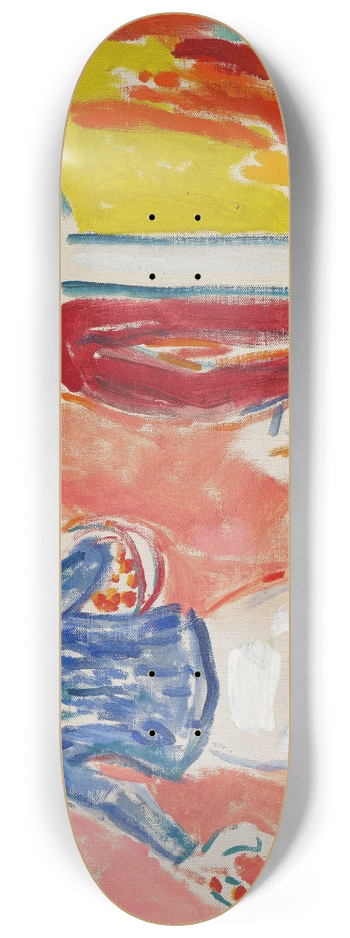 Edvard Munch - Two Women by the Veranda Steps 8.25 inch art skate deck