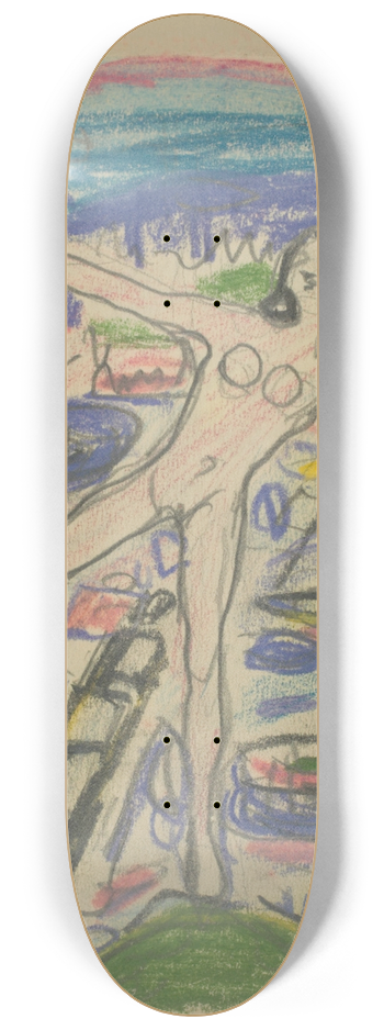 Edvard Munch - Untitled 11 8.25 inch art skate deck